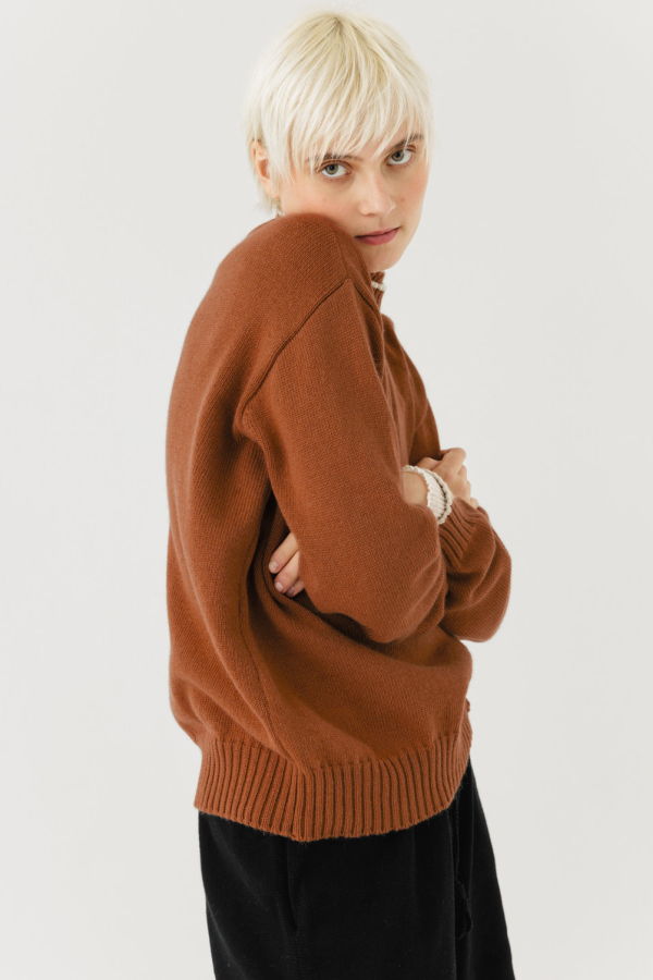 The Knotty Ones Ramuma Sweater - Cinnamon Brown