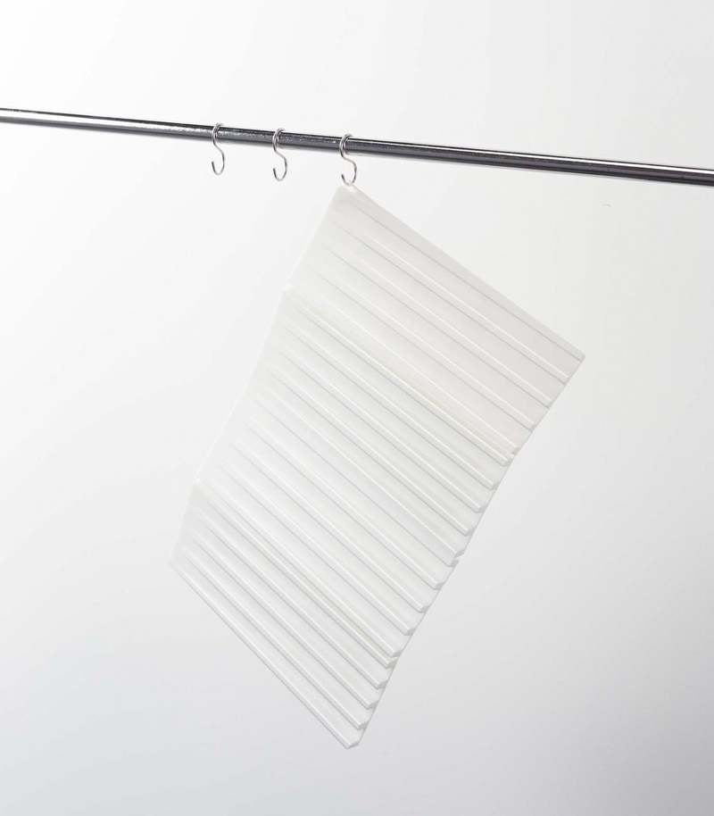 Yamazaki Home Folding Dish Drainer Mat & Trivet - White