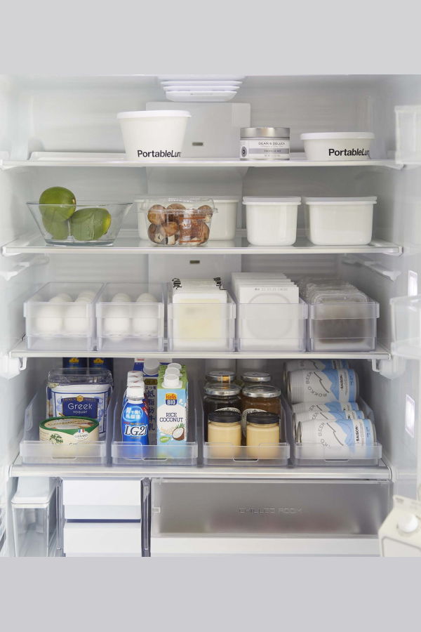 Yamazaki Home Refrigerator Organizer Bin - White
