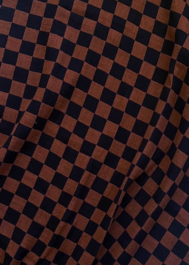 Ace & Jig Avi Dress - Black/Cinnamon Brown Checker