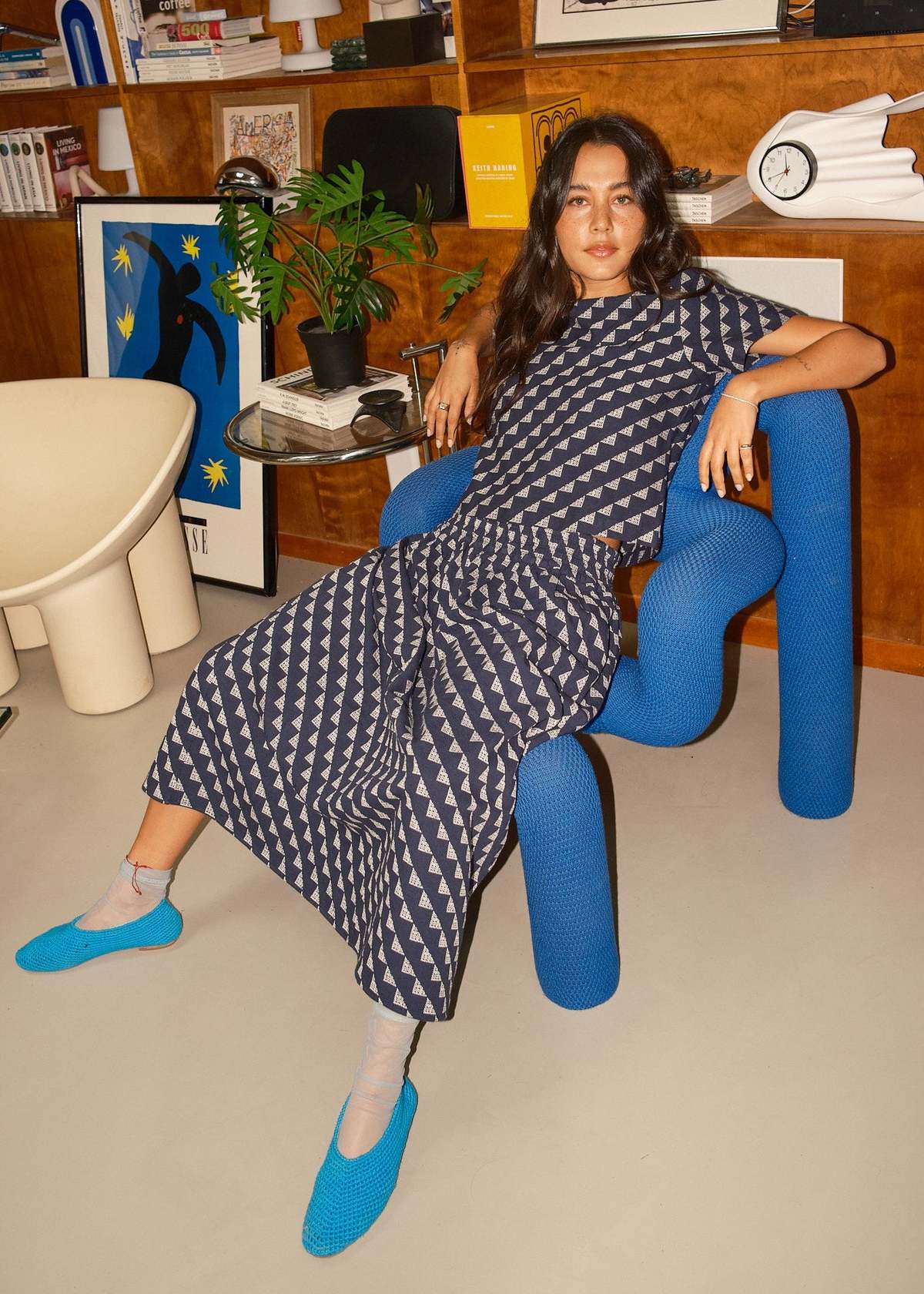 Ace & Jig Rara Midi Skirt - Dungaree - Image 1 of 5