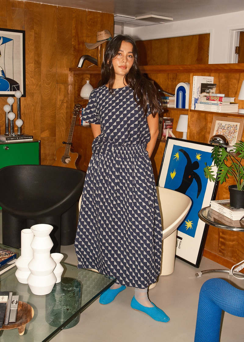 Ace & Jig Rara Midi Skirt - Dungaree