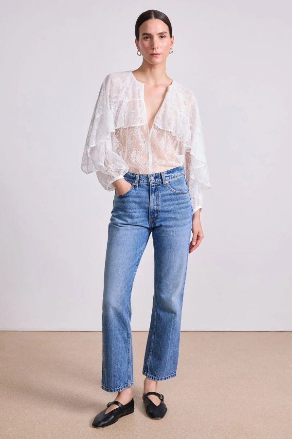 Apiece Apart Hazan Ruffle Top