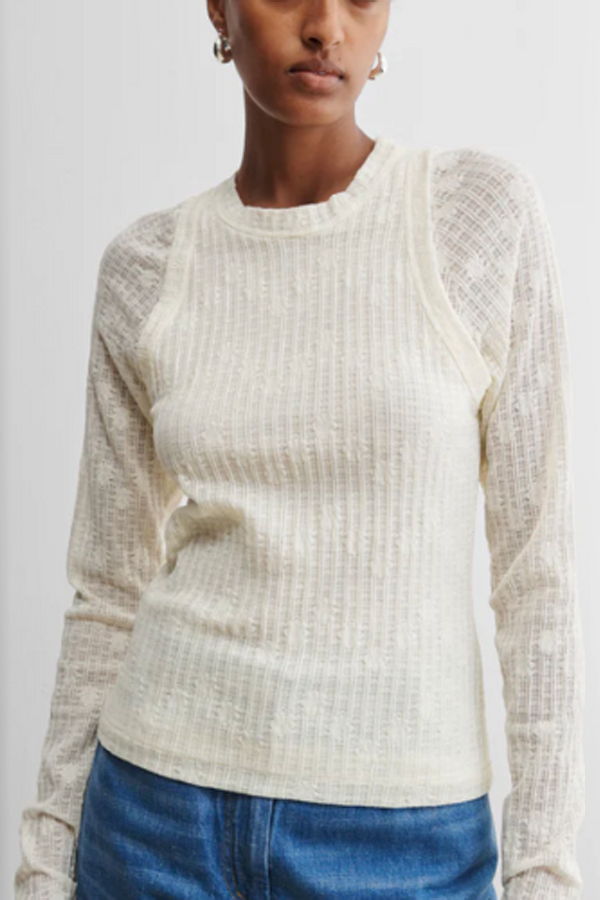 Rachel Comey Baseball Tee - Black/Ivory