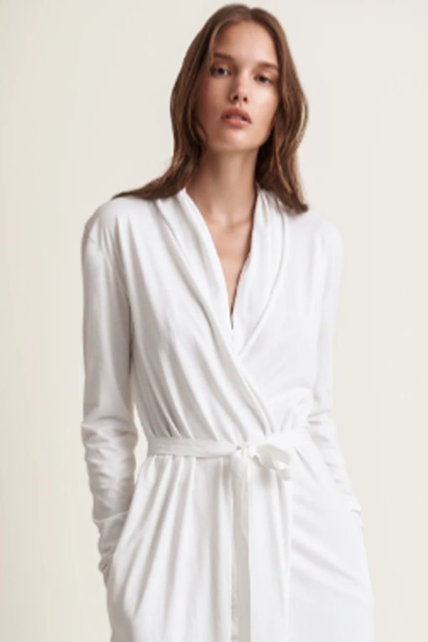 Skin Double Layer Wrap Robe