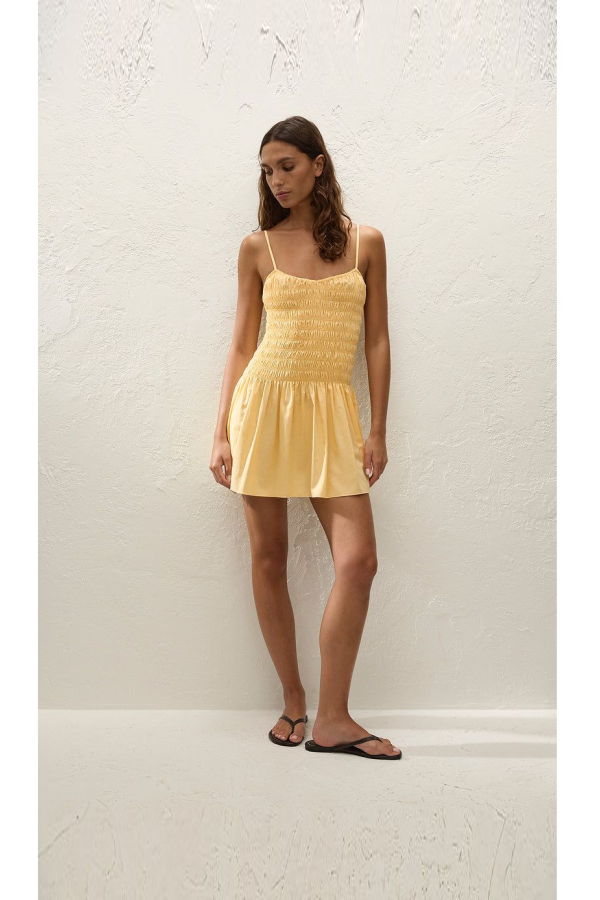 Faithfull The Brand Araceli Mini Dress - Banana