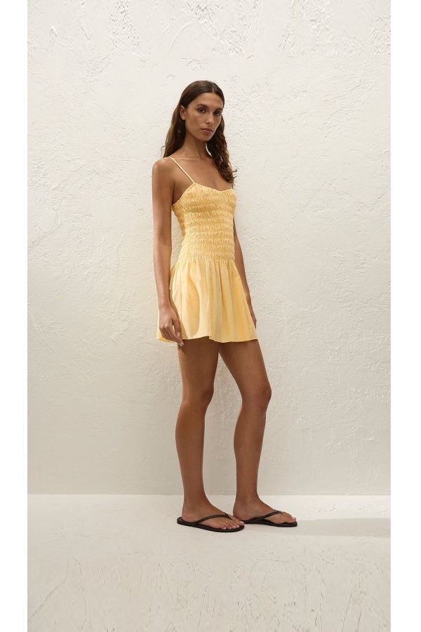 Faithfull The Brand Araceli Mini Dress - Banana