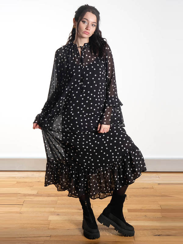 Object Gina Polka Dot Maxi Dress | Garmentory