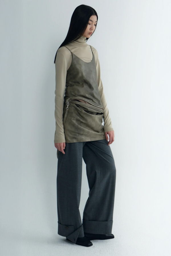 TIME Cuffed Trousers - Gray