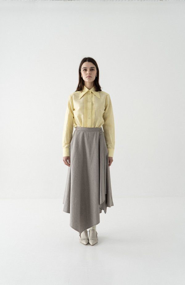 K M by L A N G E Sonyashnyk Linen Shirt - Yellow K M by L A N G E Sonyashnyk Linen Shirt - Yellow