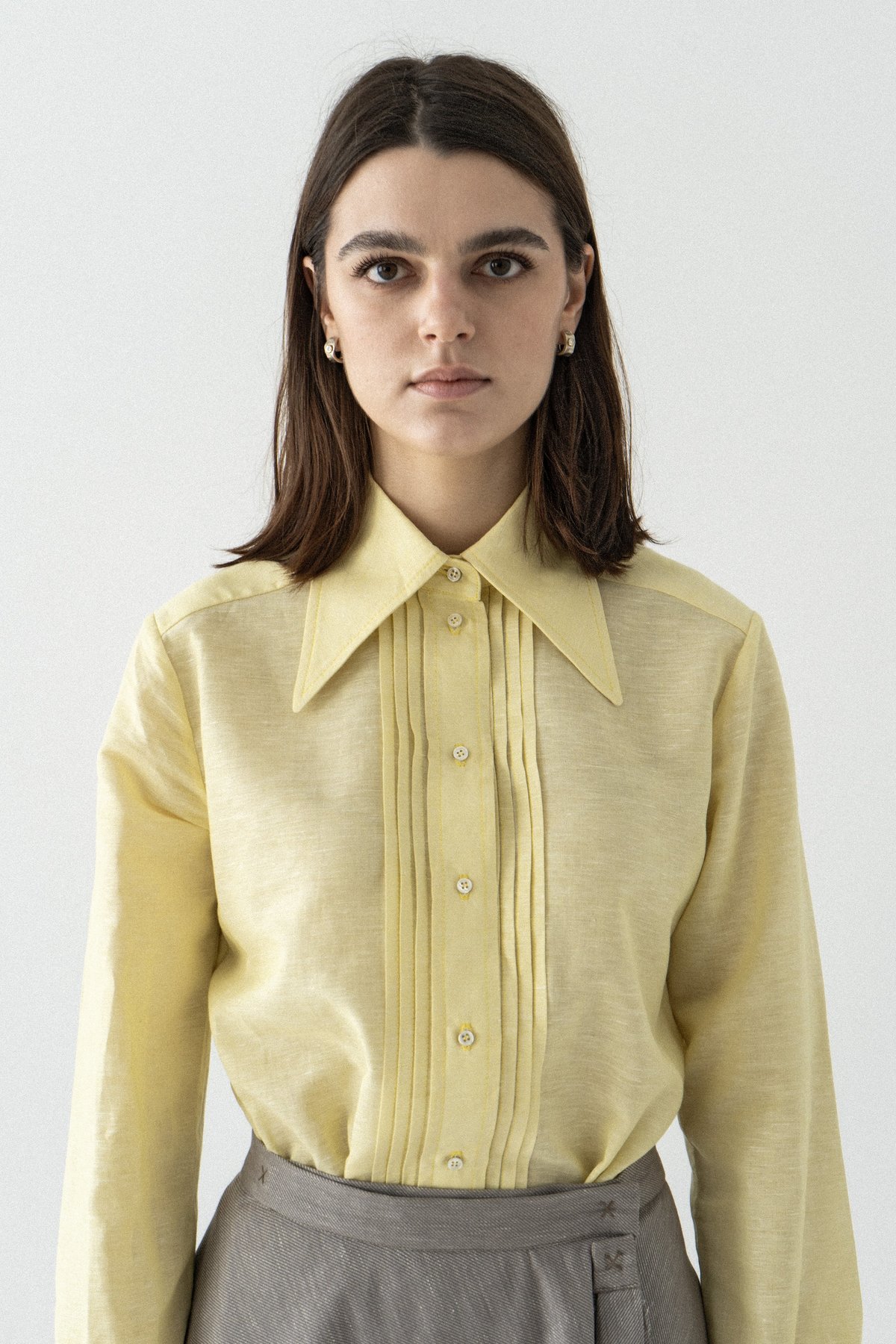 K M by L A N G E Sonyashnyk Linen Shirt - Yellow - Image 2 of 9