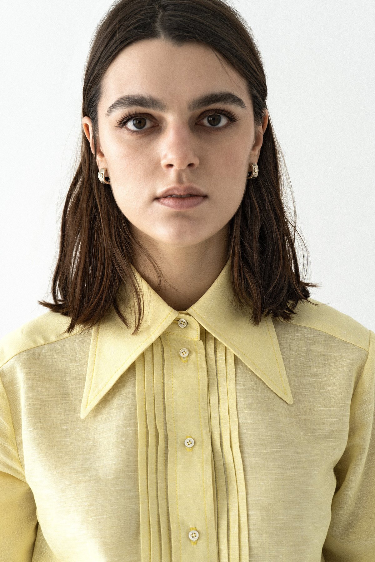 K M by L A N G E Sonyashnyk Linen Shirt - Yellow - Image 5 of 9