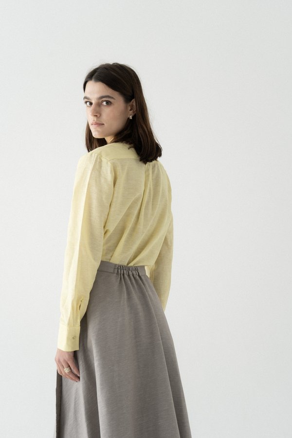 K M by L A N G E Sonyashnyk Linen Shirt - Yellow