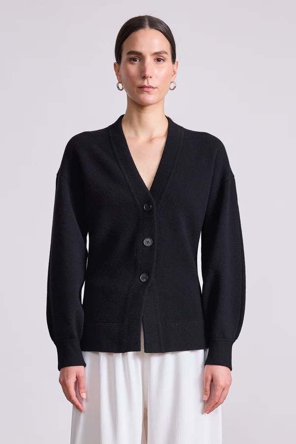 Apiece Apart Salina Cardigan - Black