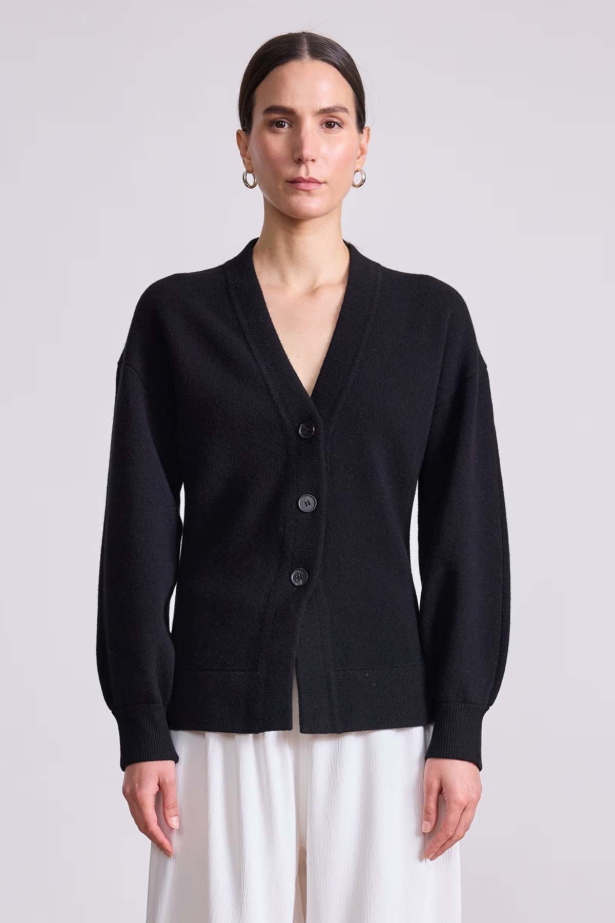 Apiece Apart Salina Cardigan - Black - Image 1 of 3