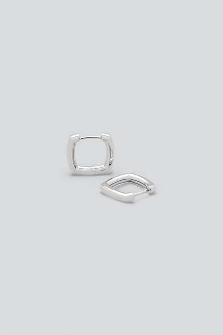 Tom Wood Small Oyster Hoops - Silver | Garmentory