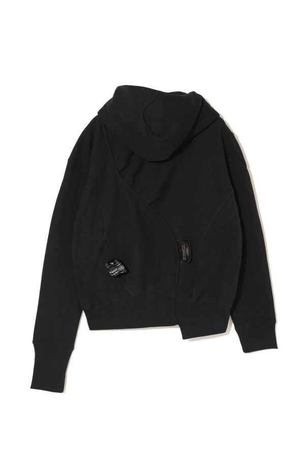 Undercover x Champion Asymmetrical Paneling Hoodie - Black