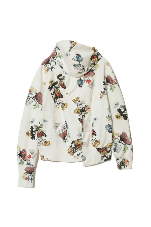 Undercover x Champion Asymmetrical Paneling Zip Hoodie - Ivory Base