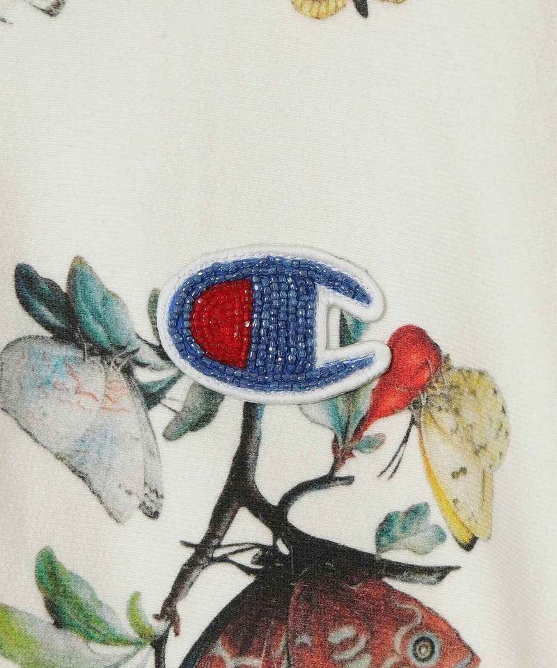 Undercover x Champion Asymmetrical Paneling Zip Hoodie - Ivory Base