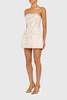Amanda Uprichard Bethany Strapless Romper - White/Gold - Thumbnail 3