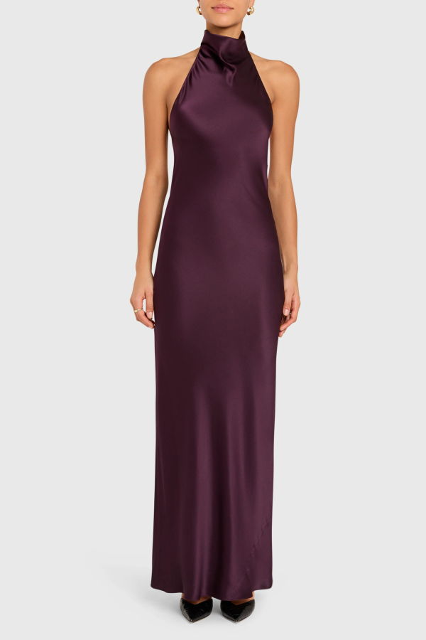 Amanda Uprichard Santana Gown - Black Cherry