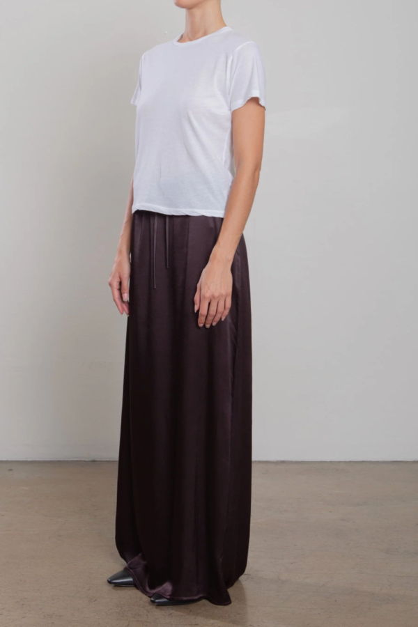 Pharaoh Suri Skirt in Vintage Satin Skirt - Raisin