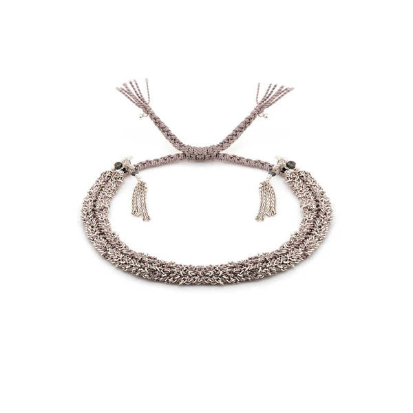 Marie Laure Chamorel MLC Silver Grey Braided Bracelet