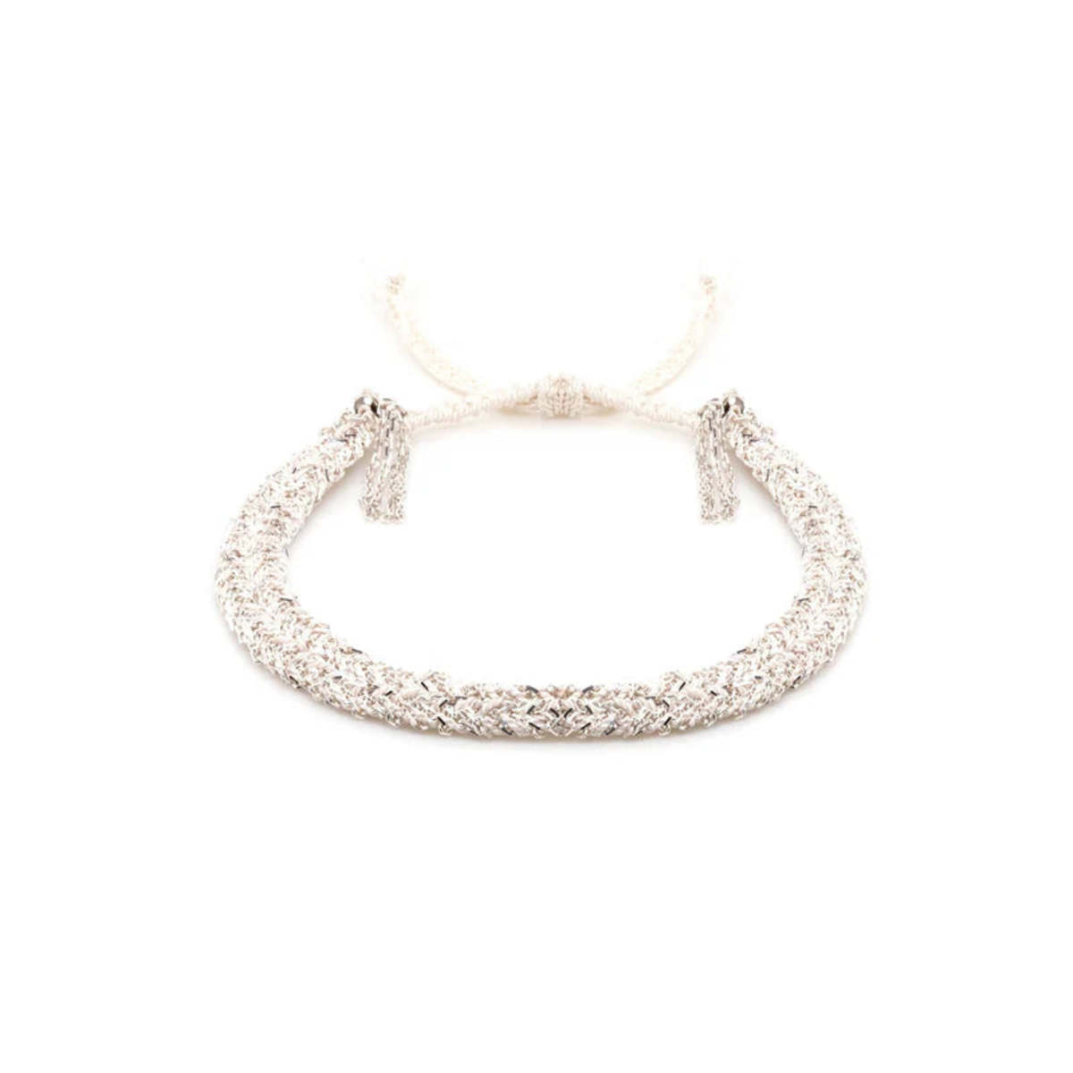 Marie Laure Chamorel White Silver Braided Bracelet - Image 1 of 1