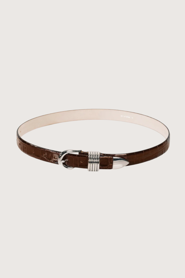 Dehanche Hollyhock Belt - Dark Chocolate Croc