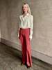 Alix Of Bohemia Charlie Red Ochre Silk Pants - Thumbnail 1