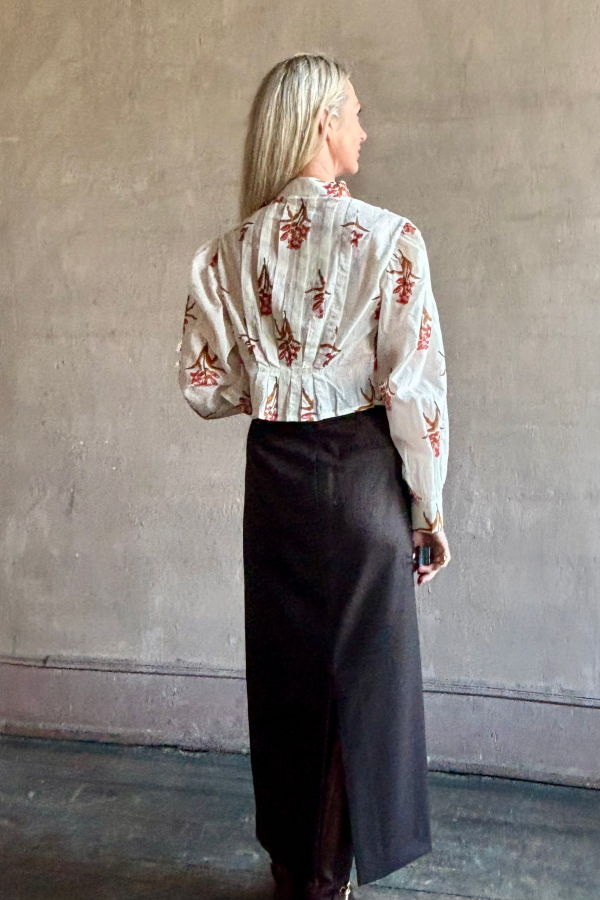 Alix Of Bohemia Ryland Persimmon Flower Shirt