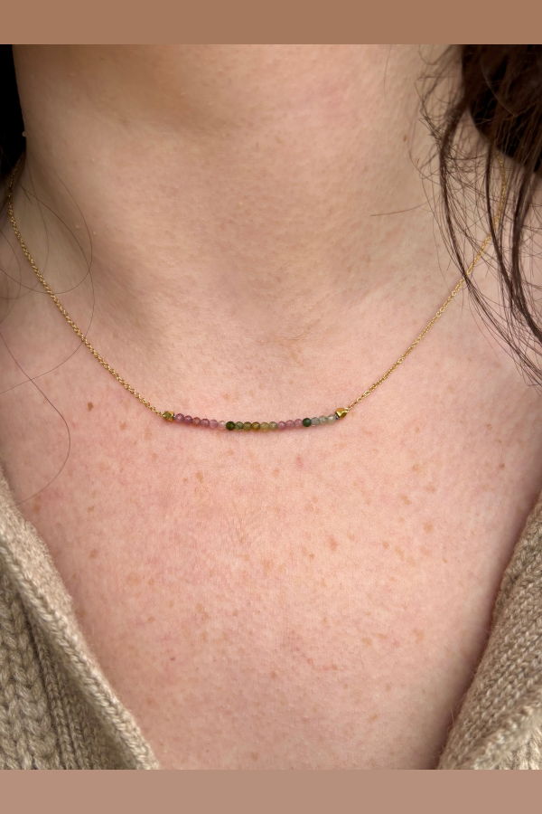 Anne Sportun Center Watermelon Tourmaline Necklace