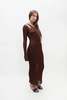 Priscavera Double Layer Maxi Dress - Bronze - Thumbnail 2