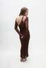 Priscavera Double Layer Maxi Dress - Bronze - Thumbnail 5
