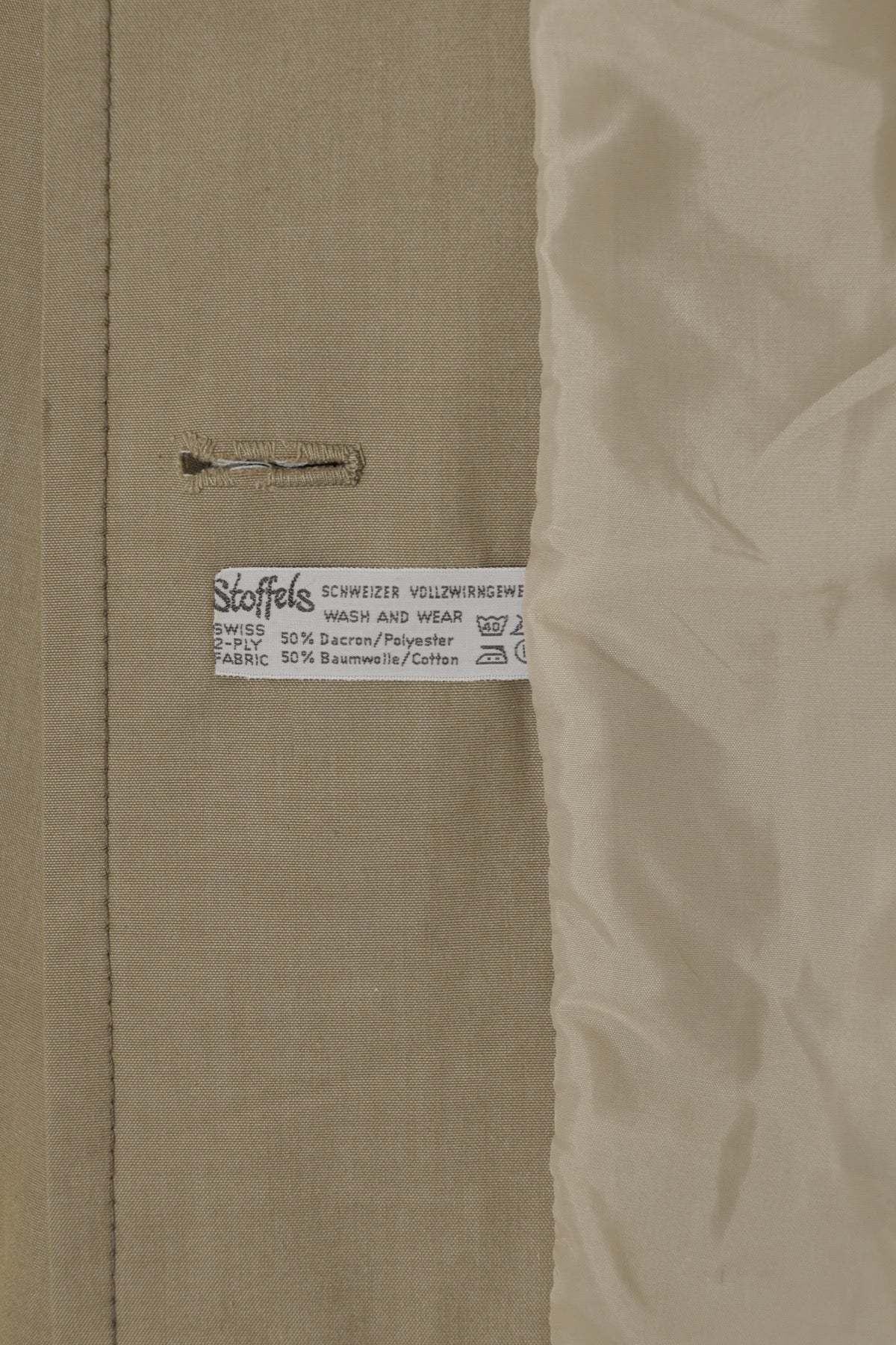 Stoffels (Switzerland) Vintage, 1970s, Stoffels, Swiss 2-Ply Dacron Cotton - Image 3 of 3