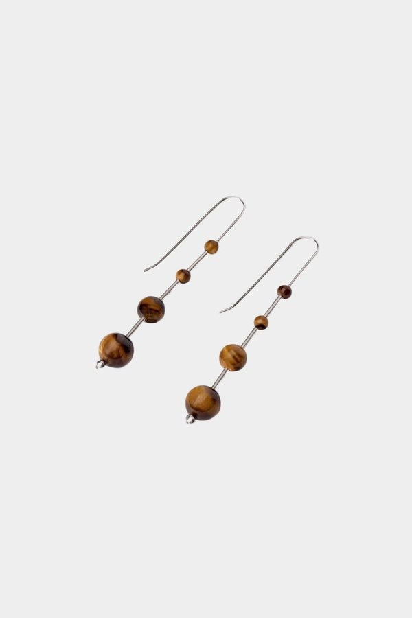 Maslo Jewelry Idole Earrings - Tigers Eye