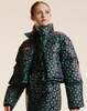 Cynthia Rowley Art Nouveau Puffer Jacket - Burgundy - Thumbnail 2