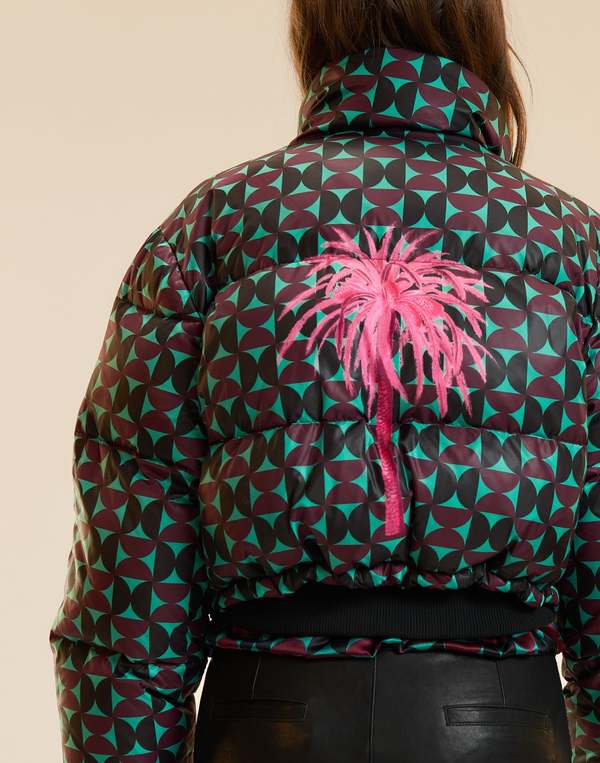 Cynthia Rowley Art Nouveau Puffer Jacket - Burgundy