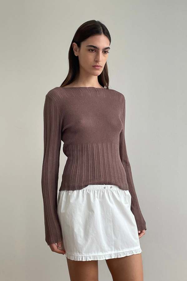 Deiji Studios Open Work Longsleeve Top