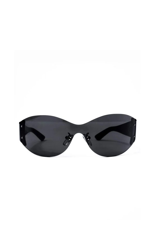 PLEASURES Bona Wrap Sunglasses - Black