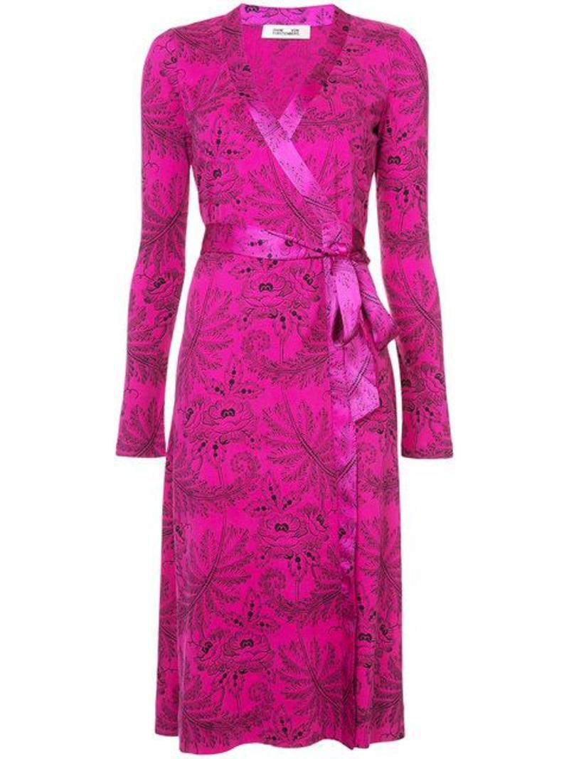 オールインワン・サロペット Diane Von Furstenberg Floral Print Wrap Dress With Long Diane von Furstenberg Eloise Floral-Print High-Low Midi Wrap