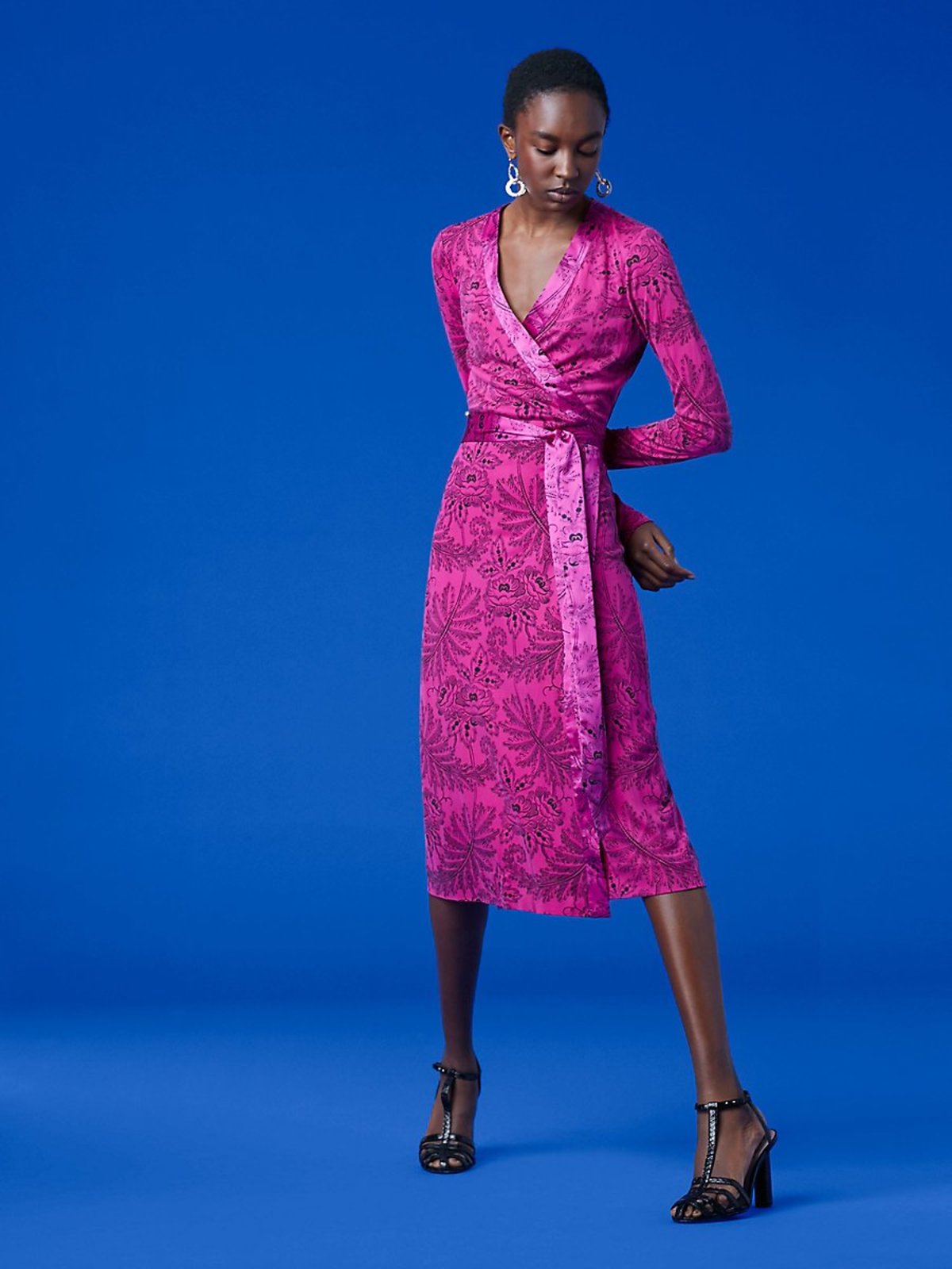 diane von furstenberg pink wrap dress Diane Von Furstenberg Pink Silk Knit New Julian Wrap Dress S Diane Von  Furstenberg