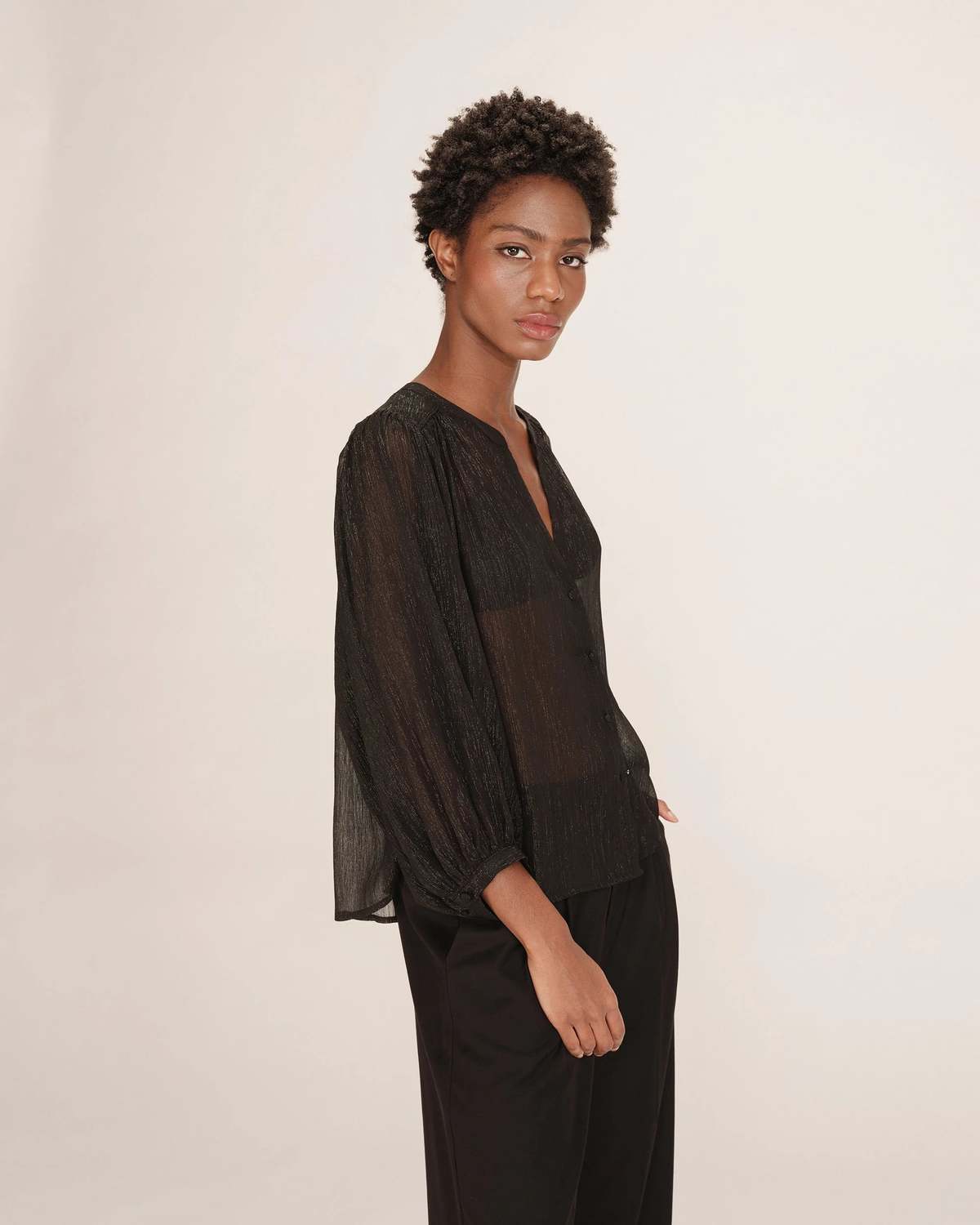 Grace & Mila Tarzy Blouse - Black Metallic - Image 2 of 5