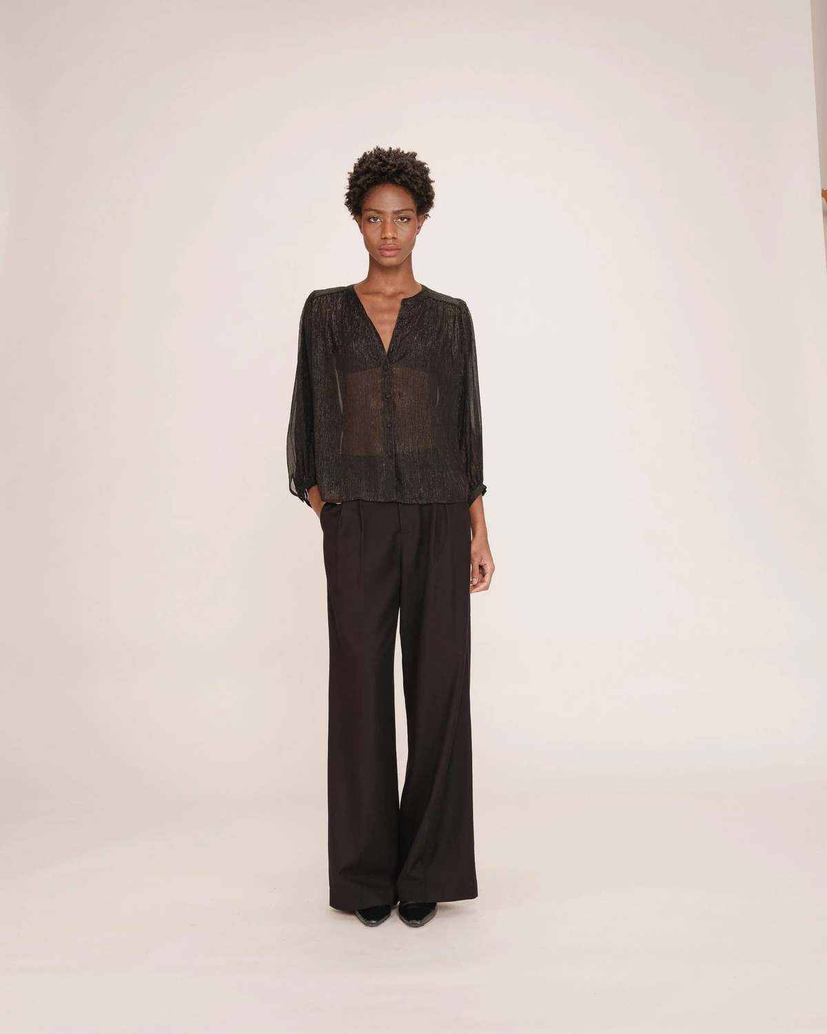 Grace & Mila Tarzy Blouse - Black Metallic - Image 4 of 5