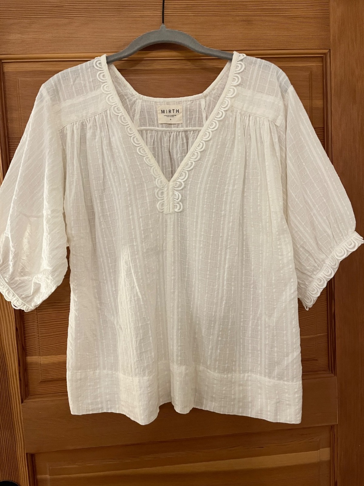 Mirth White Semi Sheer Blouse - Image 1 of 3