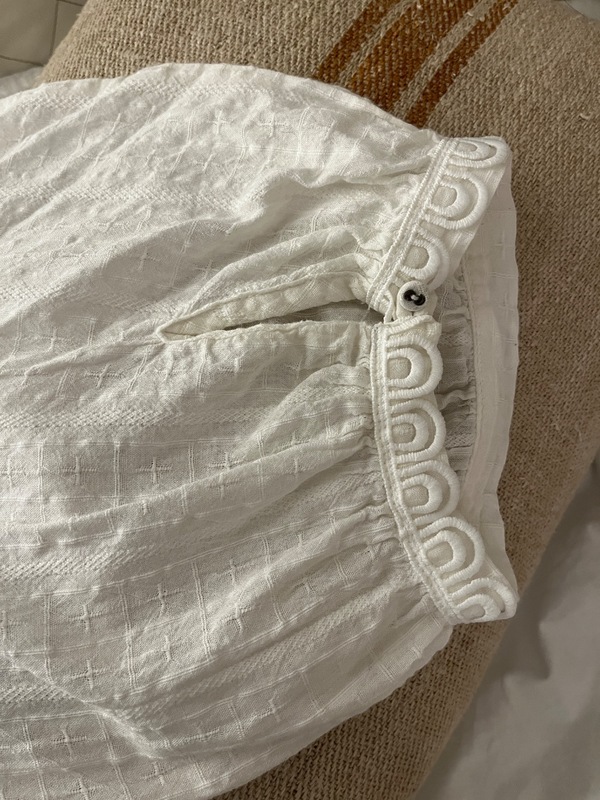 Mirth White Semi Sheer Blouse