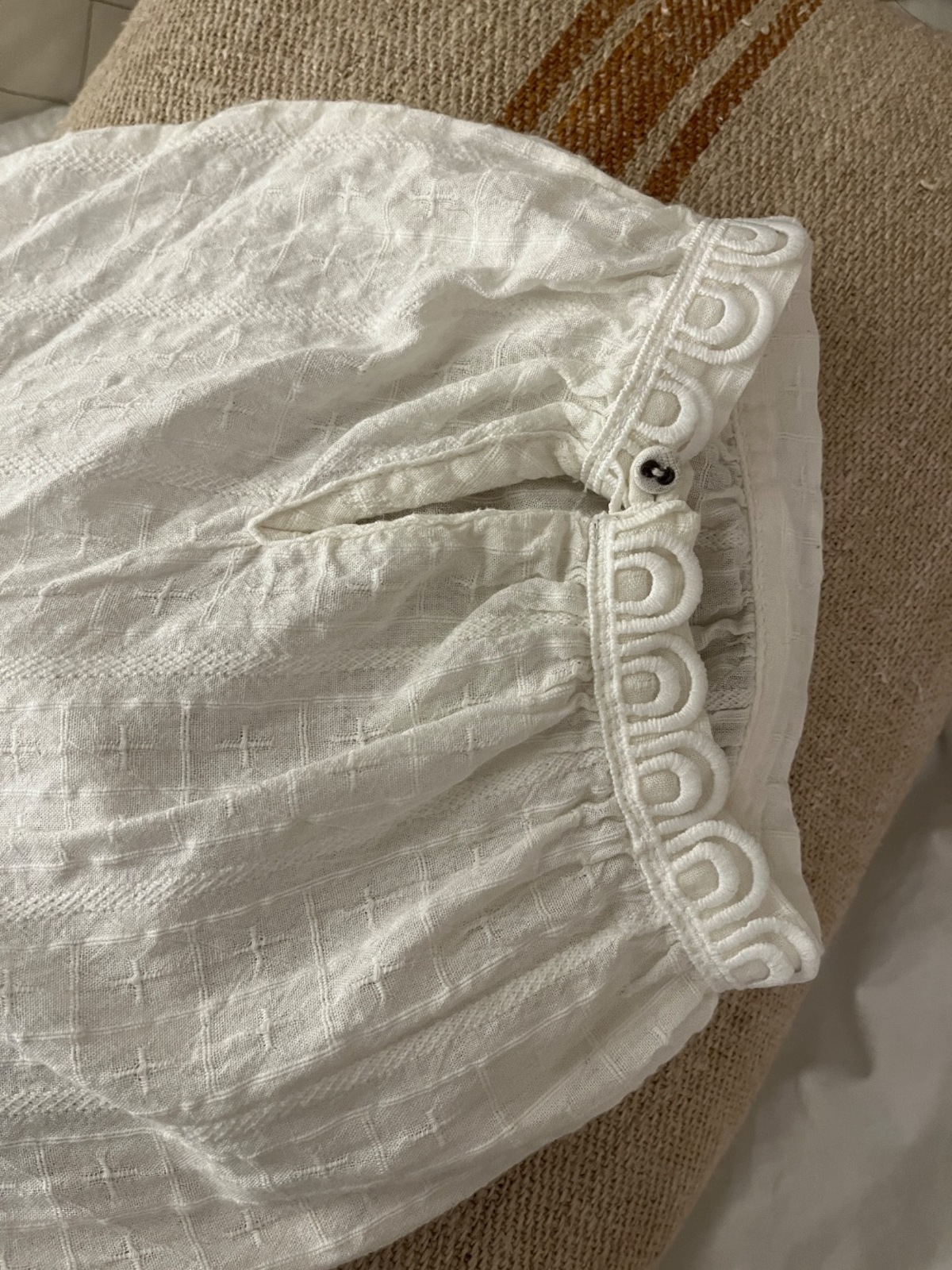 Mirth White Semi Sheer Blouse - Image 3 of 3