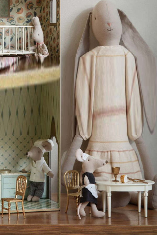 Maileg Mouse Living Miniature Dining Table - White