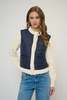 Central Park West Nylon Quilted Jacket With Sweater Sleeves - Thumbnail 1