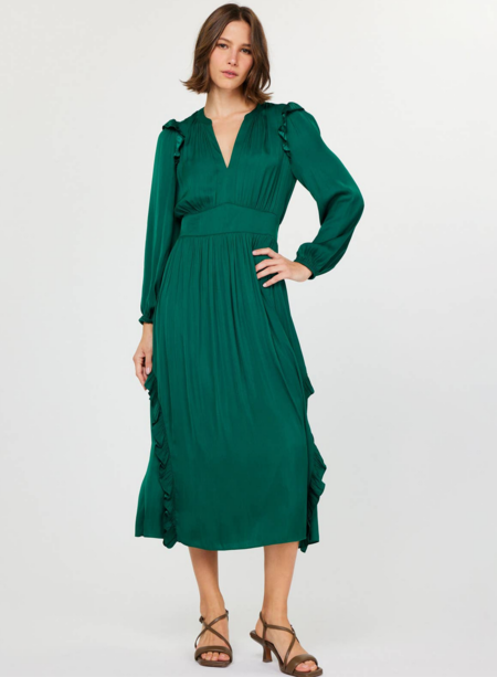 strapless open back dress Rainbow V-neck Pleated Midi Dress – Peacocks & Pearls Lexington main image 0